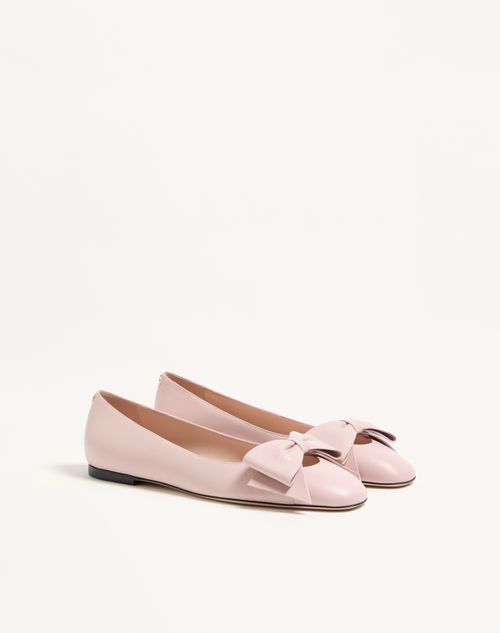 Valentino Garavani - Bowow Kidskin Ballerina - Pink - Woman - Ballerinas